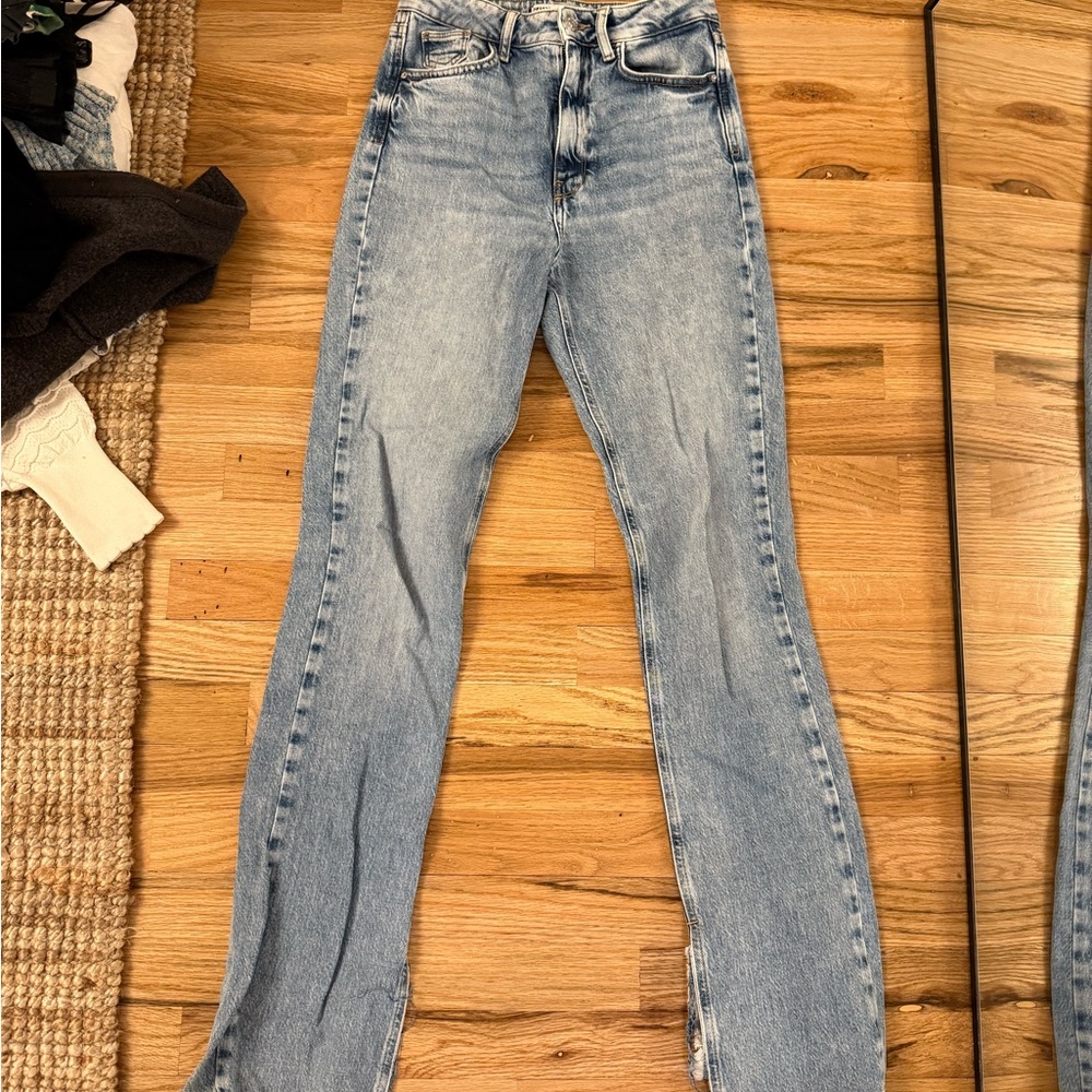 Zara Light Blue Flare Jeans